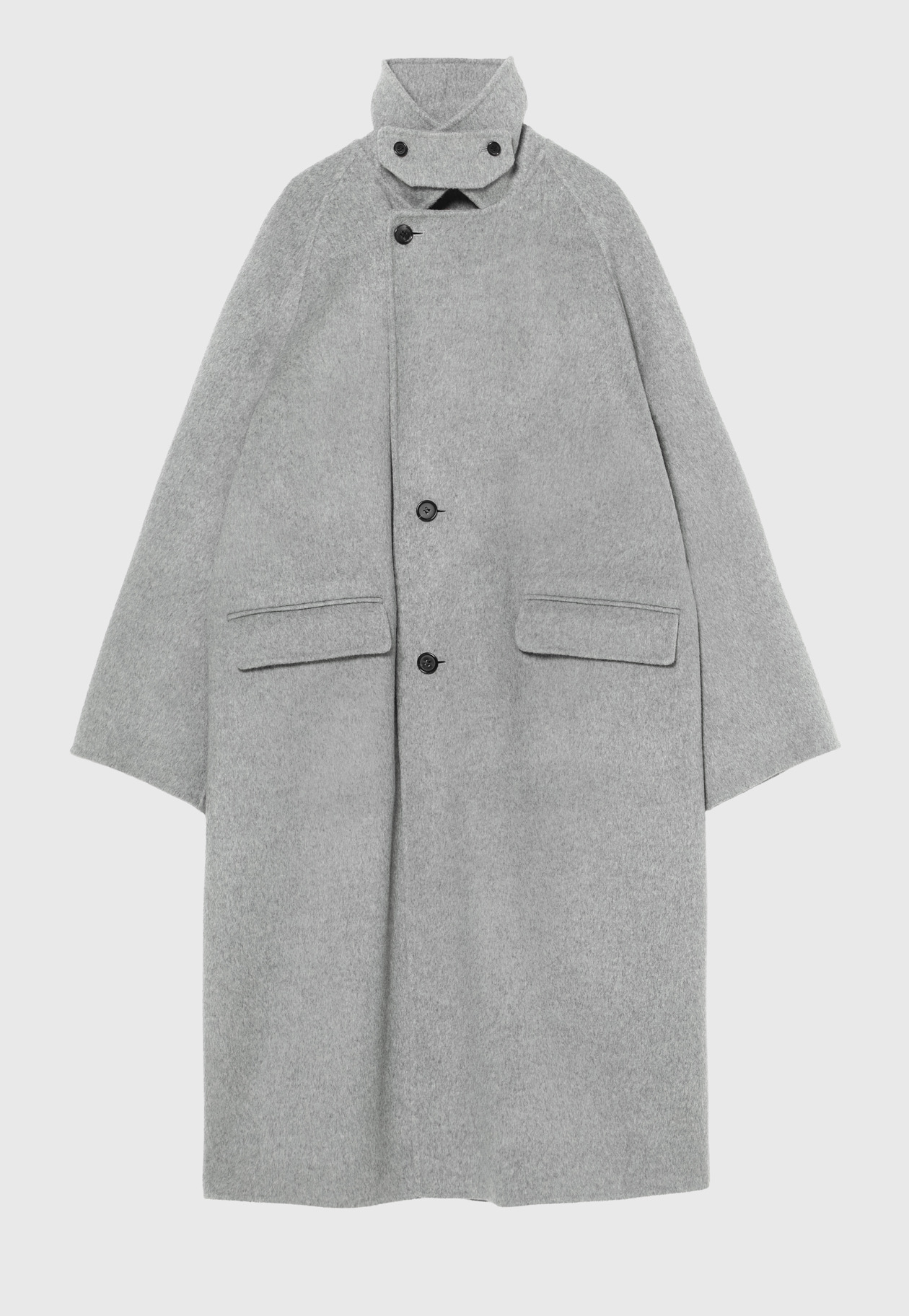 WOOL DOUBLE FACE CHESTER COAT / ウールダブルフェイスチェスターコート 詳細画像 Gray 9