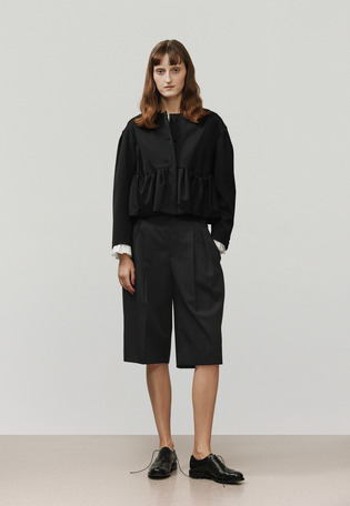 WOOL VISCOSE SATIN JACKET / ウールヴィスコースサテンジャケット