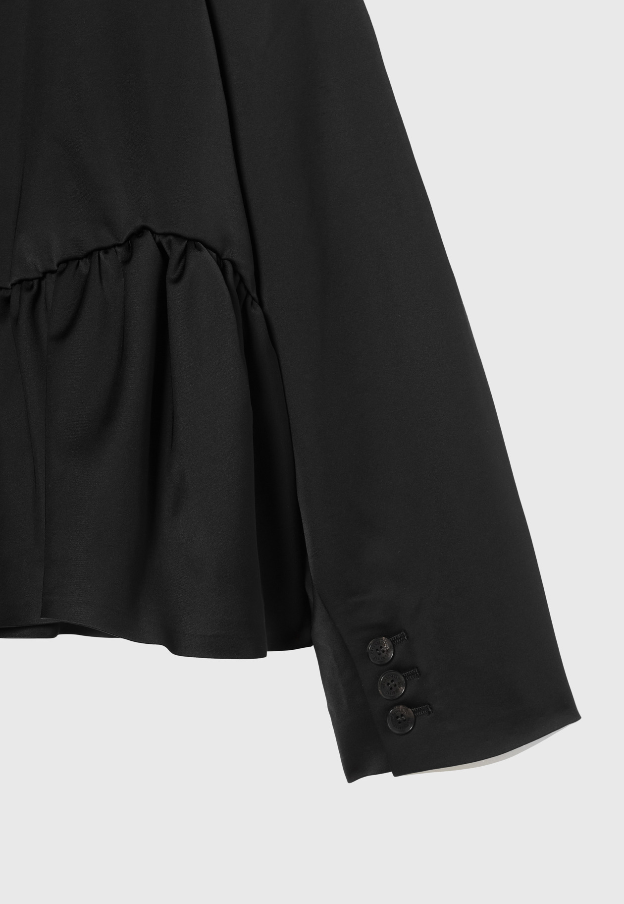 WOOL VISCOSE SATIN JACKET / ウールヴィスコースサテンジャケット 詳細画像 Black 11