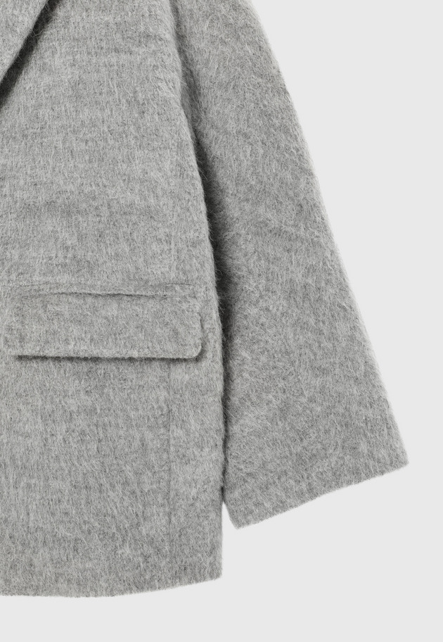 ALPACA MOHAIR SHAGGY JACKET / アルパカモヘヤシャギージャケット 詳細画像 Gray 10
