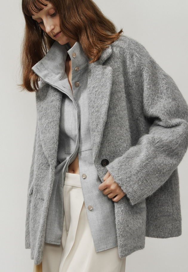 ALPACA MOHAIR SHAGGY JACKET / アルパカモヘヤシャギージャケット 詳細画像 Gray 6