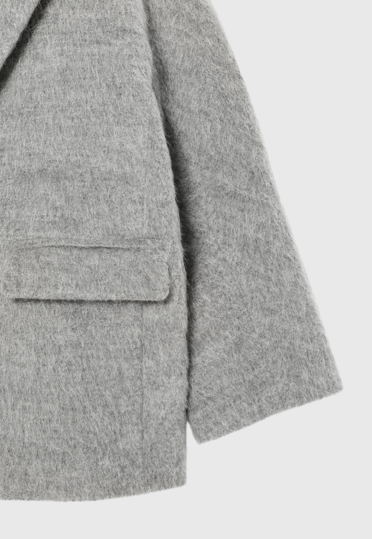 ALPACA MOHAIR SHAGGY JACKET / アルパカモヘヤシャギージャケット 詳細画像 Gray 10