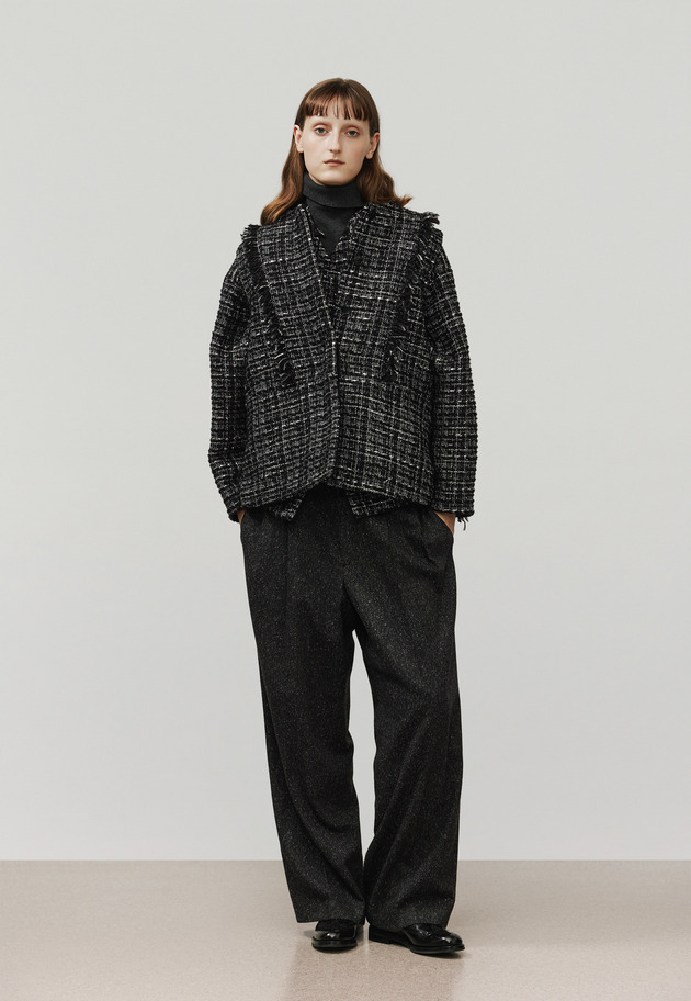 MIX TWEED JACKET / ミックスツィードジャケット 詳細画像 Black 1
