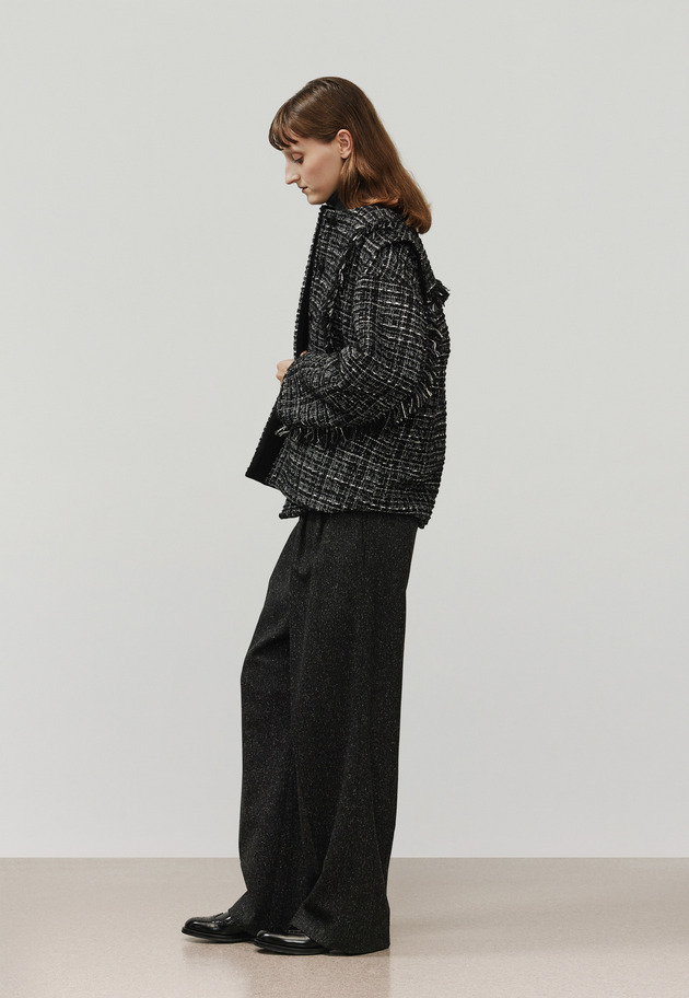 MIX TWEED JACKET / ミックスツィードジャケット 詳細画像 Black 3