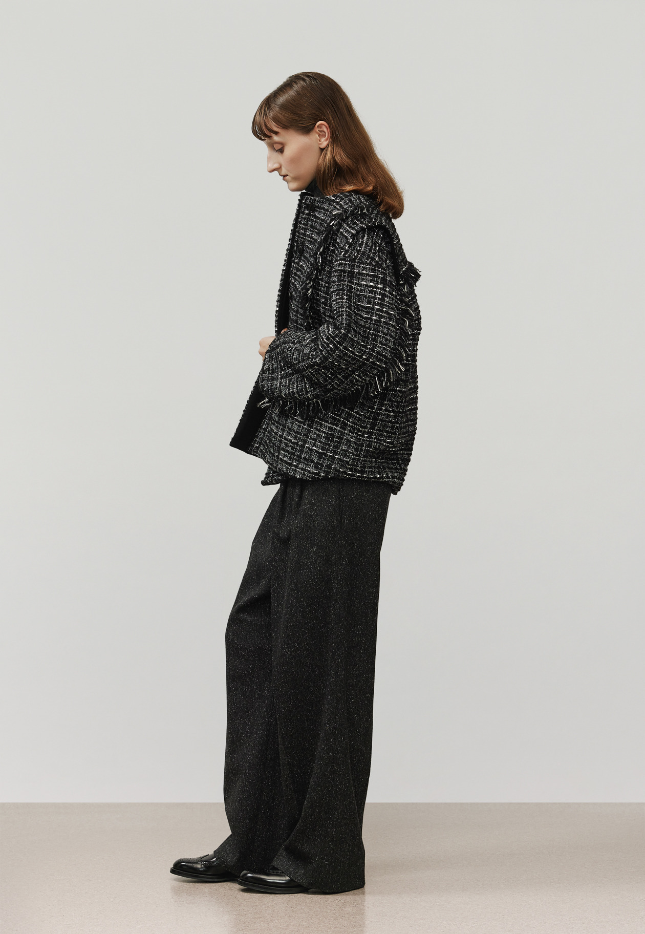 MIX TWEED JACKET / ミックスツィードジャケット 詳細画像 Black 3