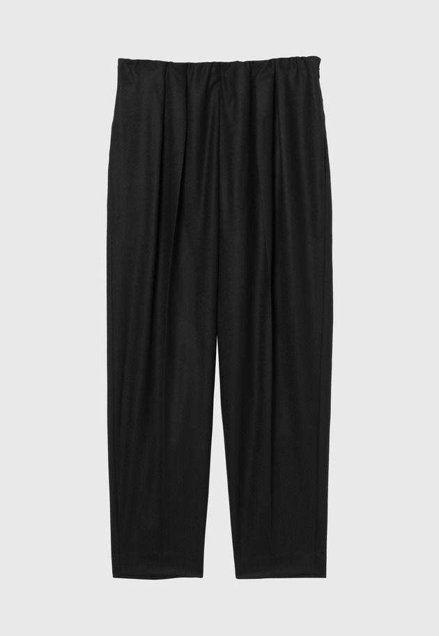 SAXONY GATHERED PANTS / サキソニーギャザーパンツ 詳細画像 Black 1