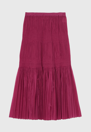 ORGANDY TIERED PLEATS SKIRT