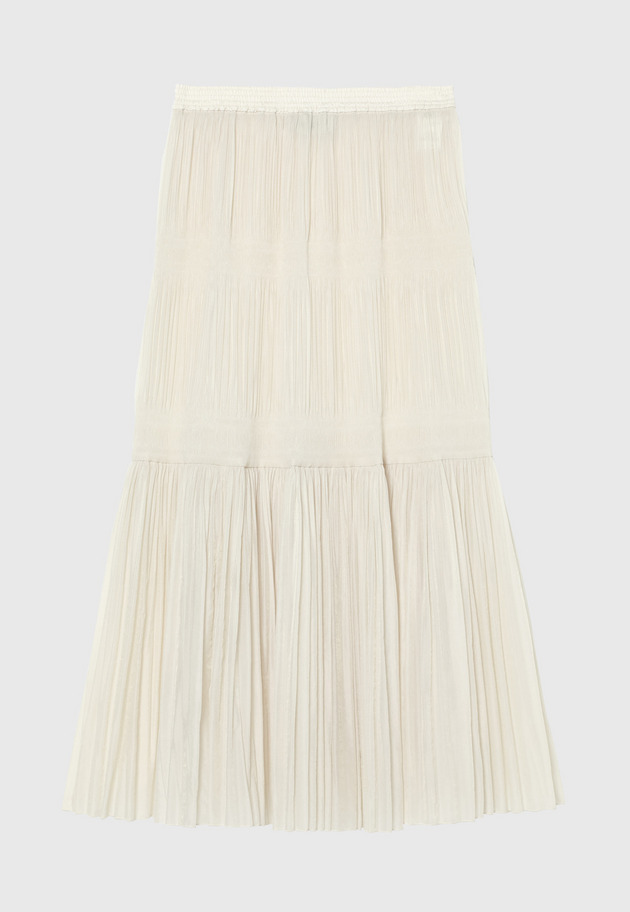 ORGANDY TIERED PLEATS SKIRT 詳細画像 OW 1