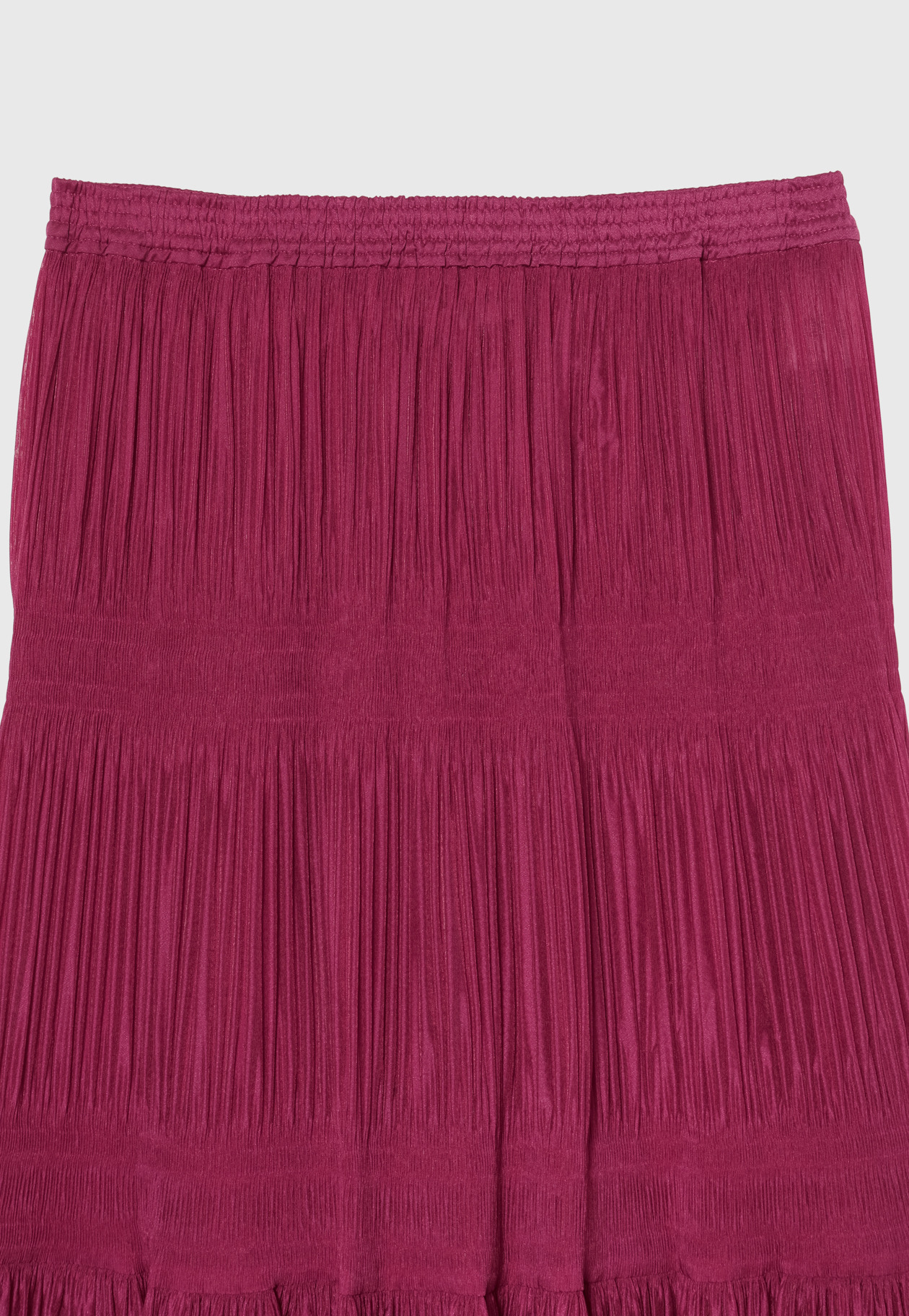 ORGANDY TIERED PLEATS SKIRT 詳細画像 Red 3