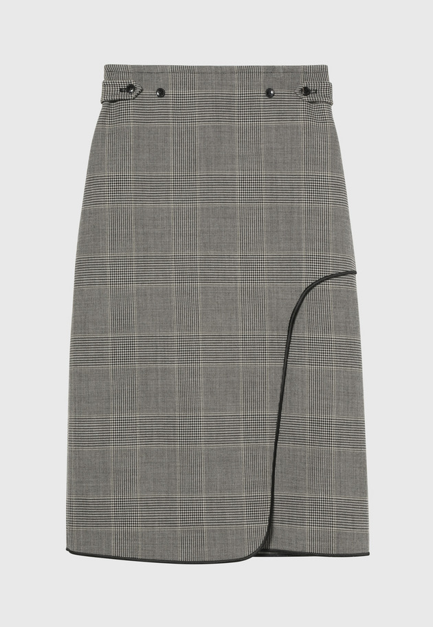 GLEN CHECK SKIRT / グレンチェックスカート 詳細画像 Gray 6