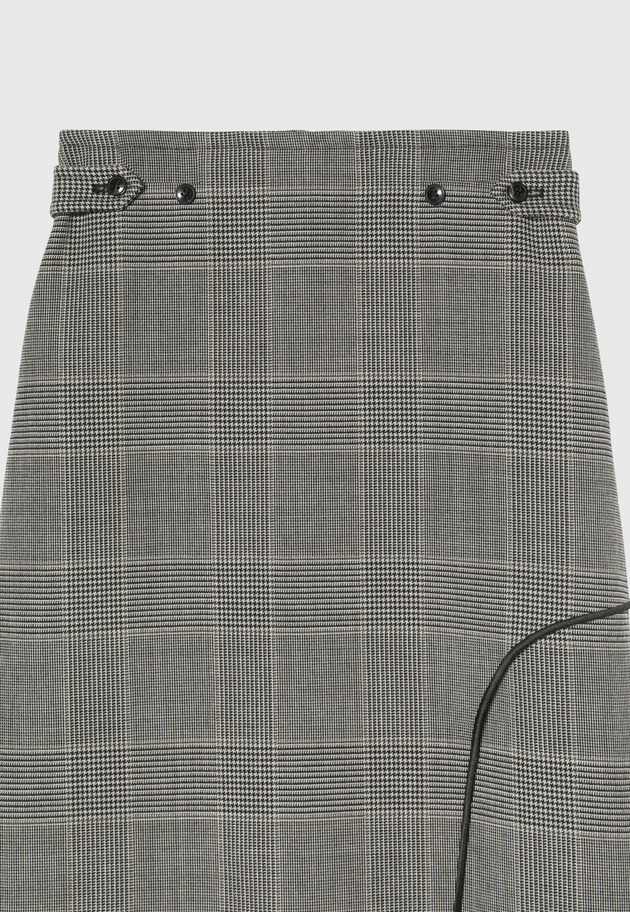 GLEN CHECK SKIRT / グレンチェックスカート 詳細画像 Gray 9