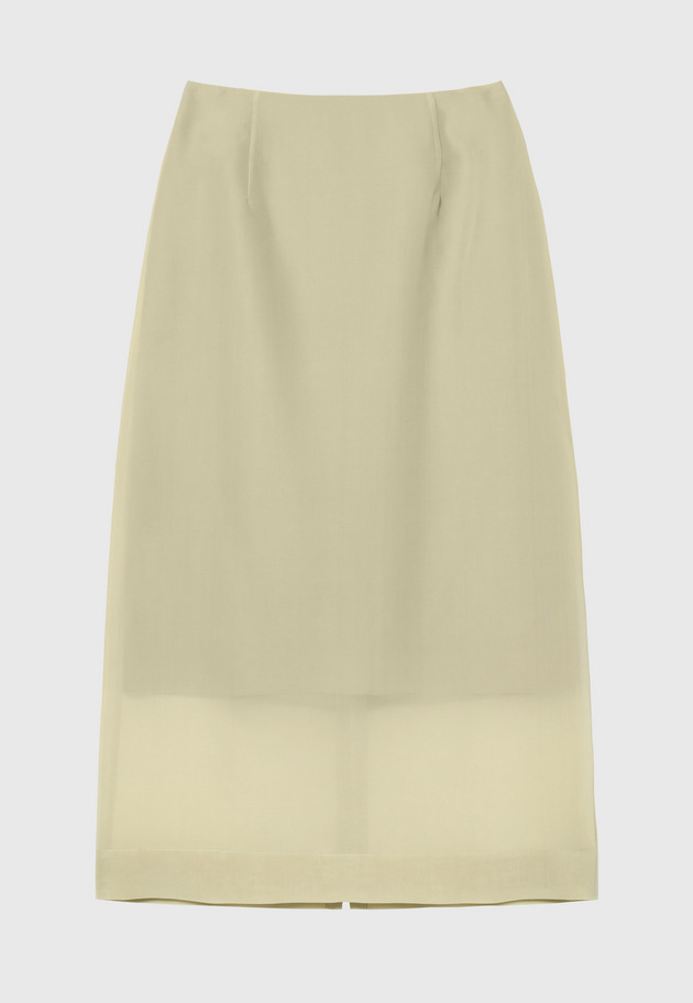 SILK ORGANDY SKIRT / シルクオーガンジースカート 詳細画像 Beige 1