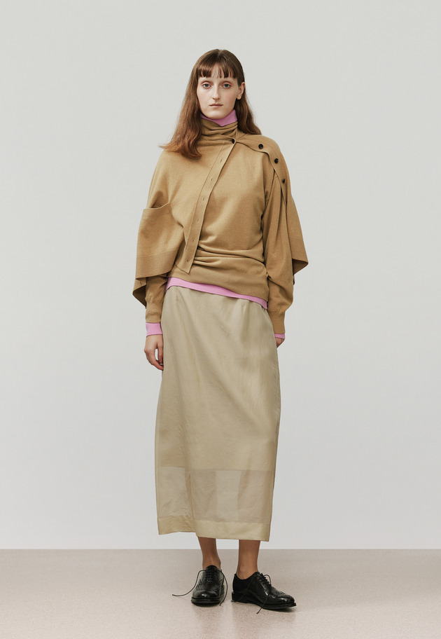 SILK ORGANDY SKIRT / シルクオーガンジースカート 詳細画像 Beige 7