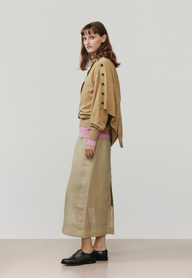 SILK ORGANDY SKIRT / シルクオーガンジースカート 詳細画像 Beige 8