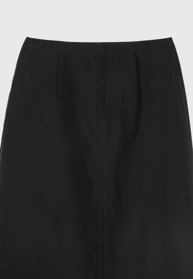 SILK ORGANDY SKIRT / シルクオーガンジースカート 詳細画像 Black 8