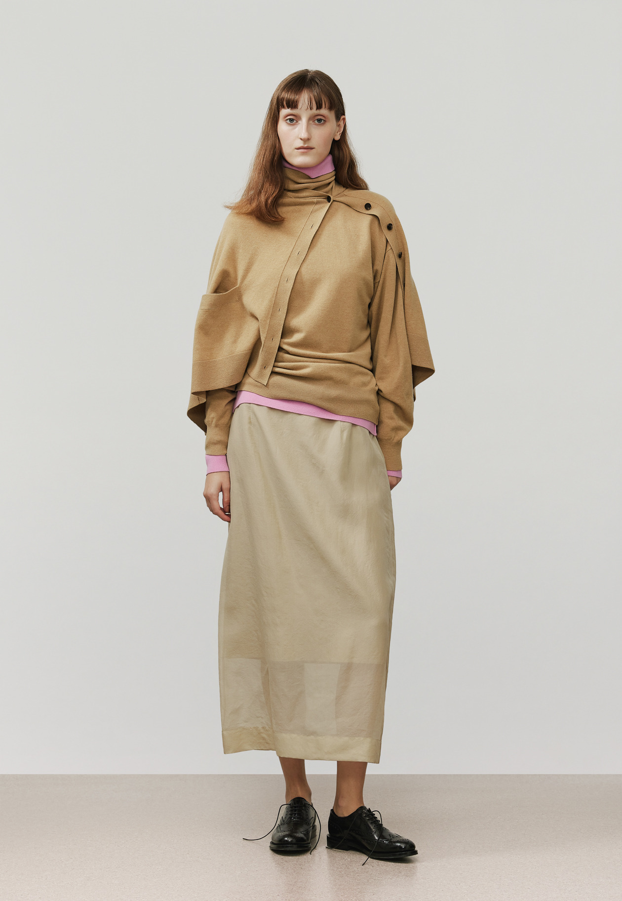SILK ORGANDY SKIRT / シルクオーガンジースカート 詳細画像 Beige 7