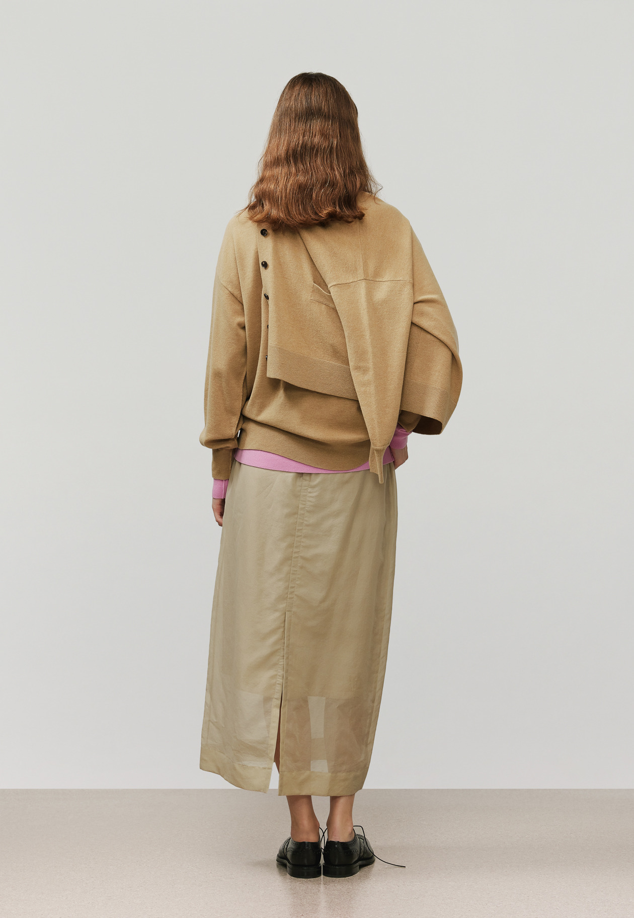 SILK ORGANDY SKIRT / シルクオーガンジースカート 詳細画像 Beige 9