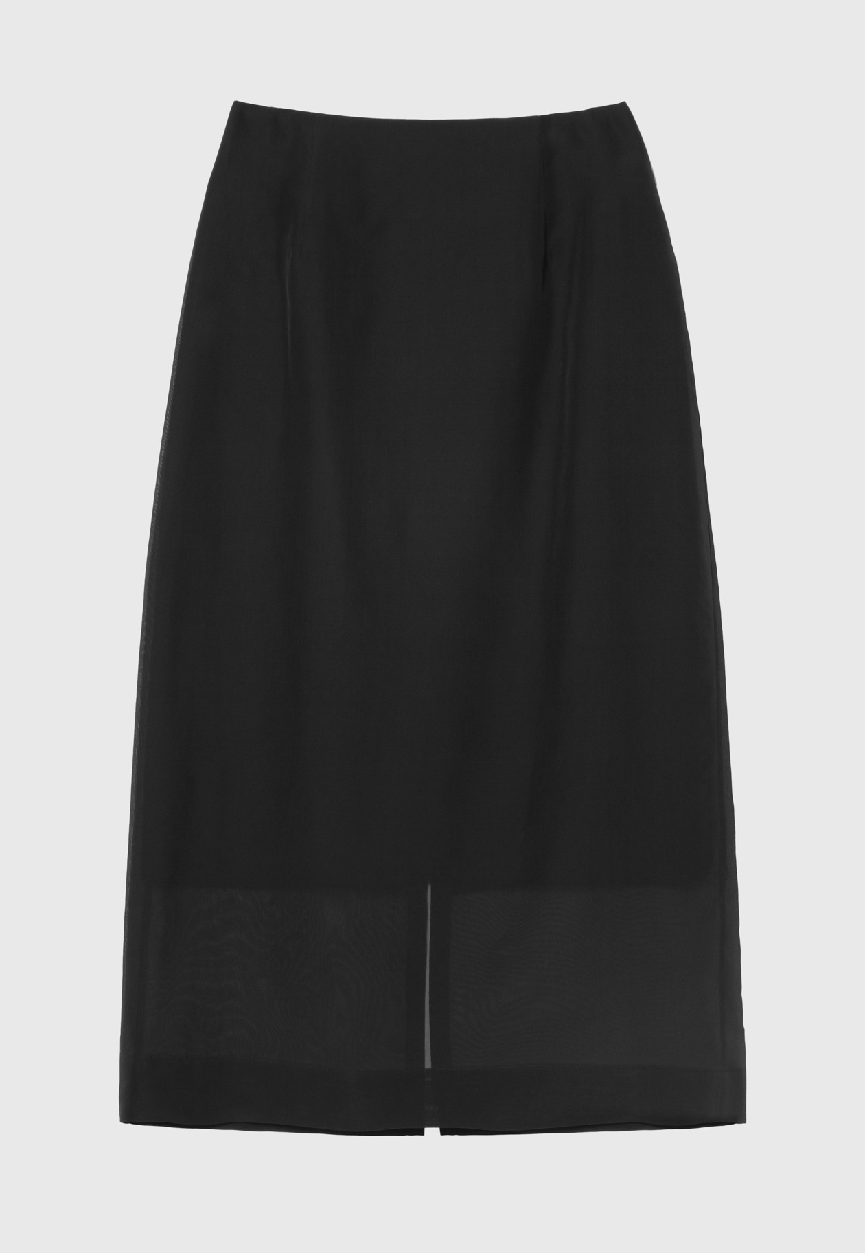 SILK ORGANDY SKIRT / シルクオーガンジースカート 詳細画像 Black 5