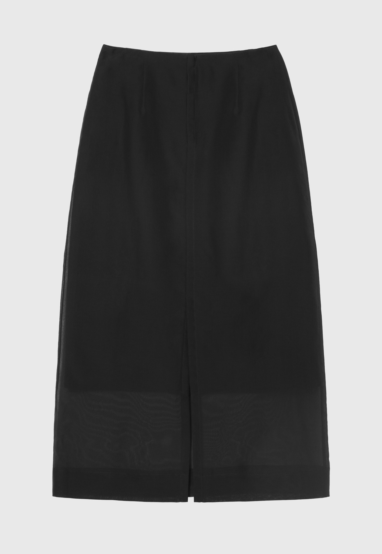 SILK ORGANDY SKIRT / シルクオーガンジースカート 詳細画像 Black 6