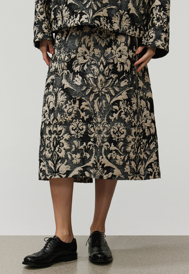 MALL JACQUARD SKIRT / モールジャガードスカート 詳細画像 Beige 11