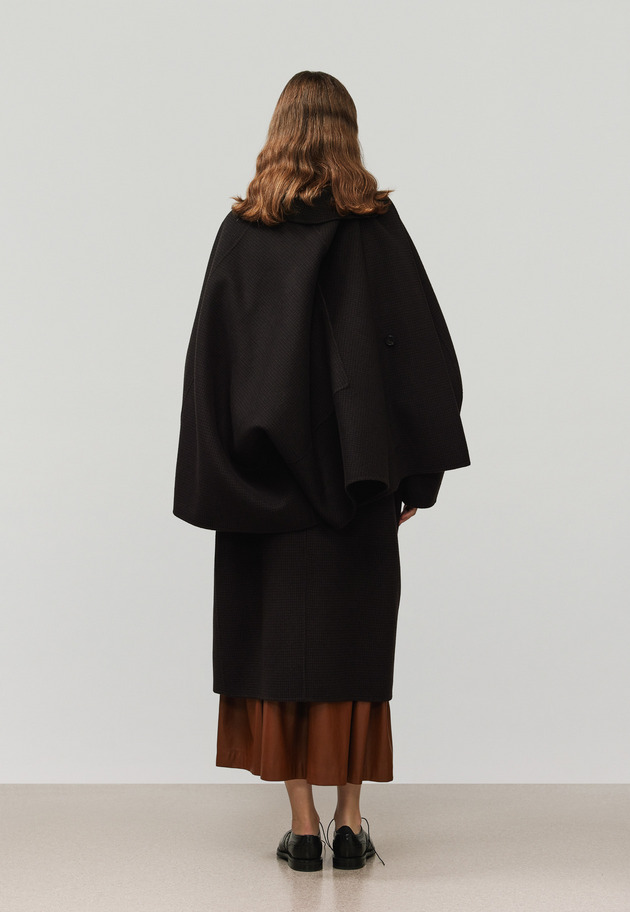 FAUX LEATHER PLEATS SKIRT / フォーレザープリーツスカート 詳細画像 Brown 9