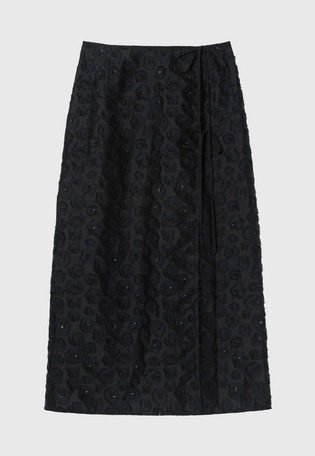 LAME FLOWER JACQUARD SKIRT / ラメフラワージャガードスカート