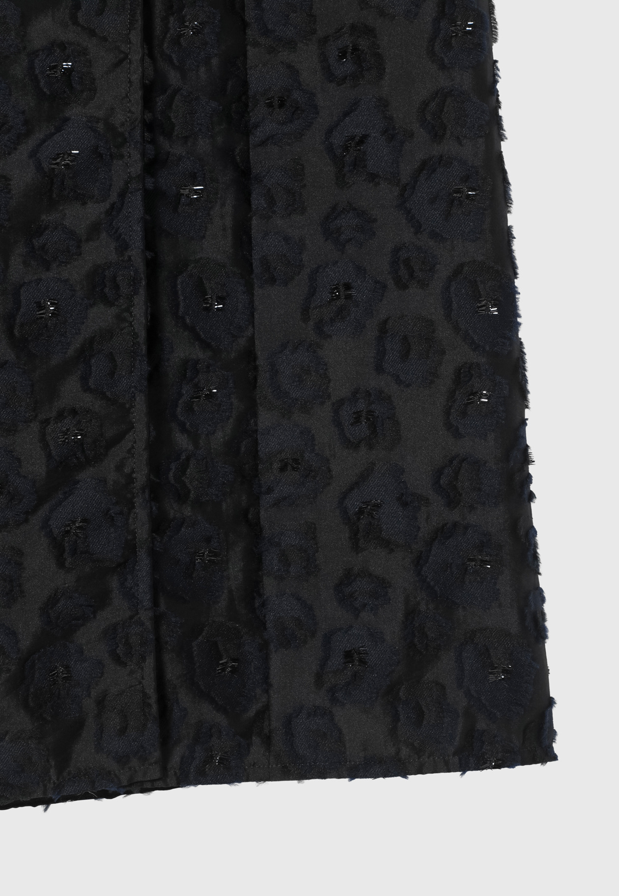 LAME FLOWER JACQUARD SKIRT / ラメフラワージャガードスカート 詳細画像 Black 5