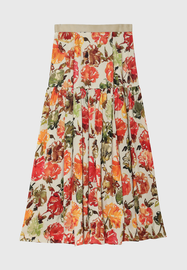 JACQUARD FLOWER SKIRT / ジャガードフラワースカート 詳細画像 OR 2