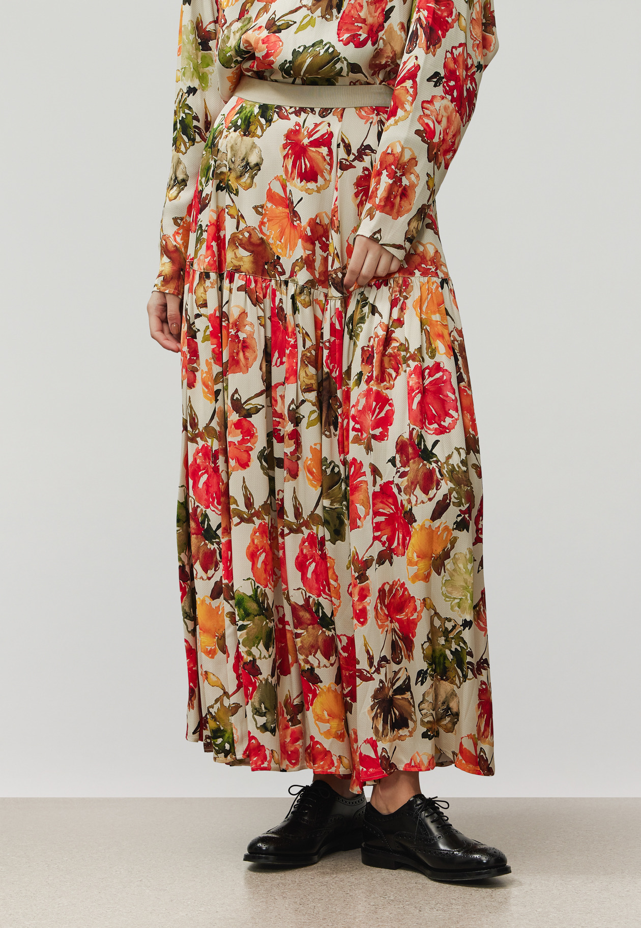 JACQUARD FLOWER SKIRT / ジャガードフラワースカート 詳細画像 OR 10