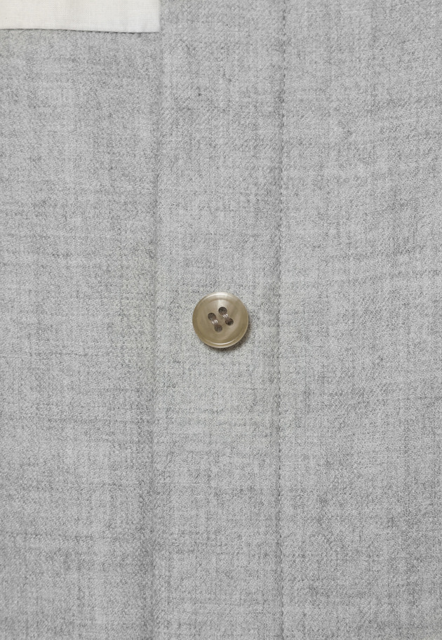 SAXONY STAND COLLAR SHIRT / サキソニースタンドカラーシャツ 詳細画像 Gray 5