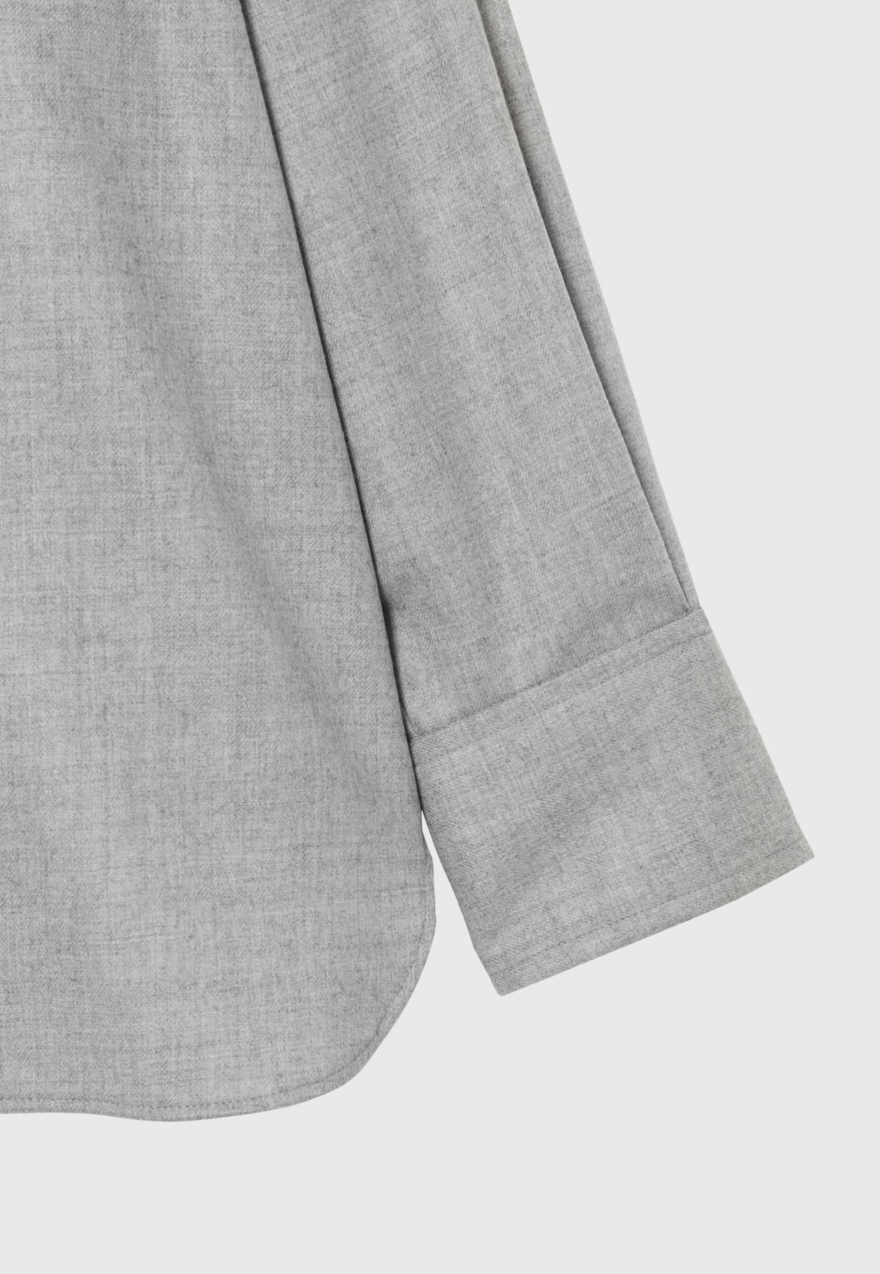 SAXONY STAND COLLAR SHIRT / サキソニースタンドカラーシャツ 詳細画像 Gray 4