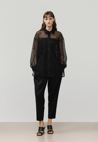 TULLE EMBROIDERY SHIRT