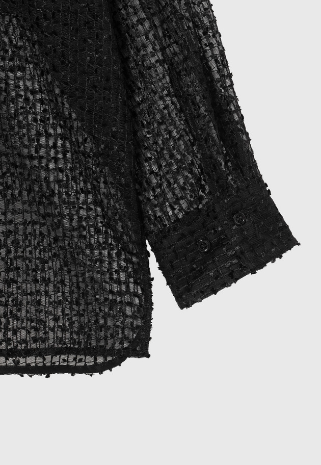 TULLE EMBROIDERY SHIRT 詳細画像 Black 10