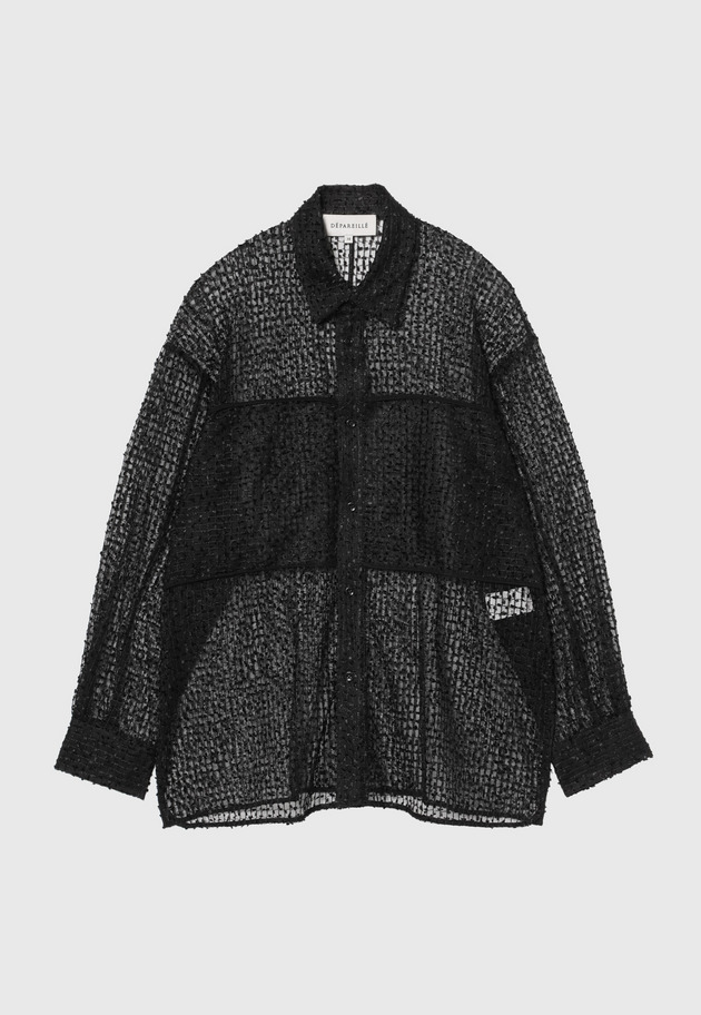 TULLE EMBROIDERY SHIRT 詳細画像 Black 6