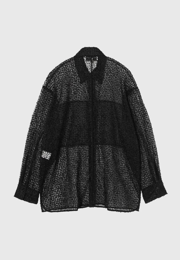 TULLE EMBROIDERY SHIRT 詳細画像 Black 7
