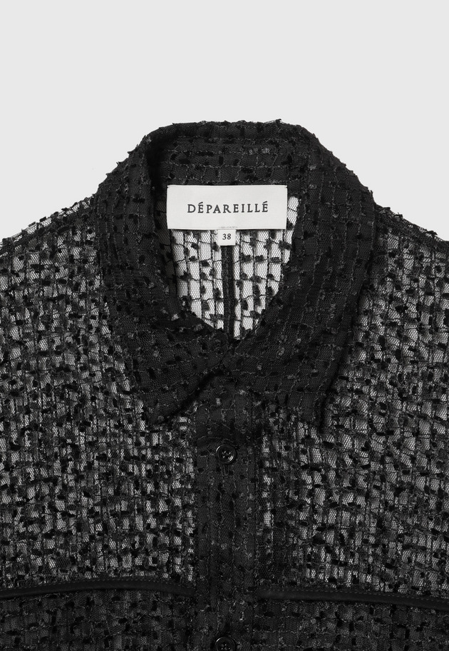 TULLE EMBROIDERY SHIRT 詳細画像 Black 8