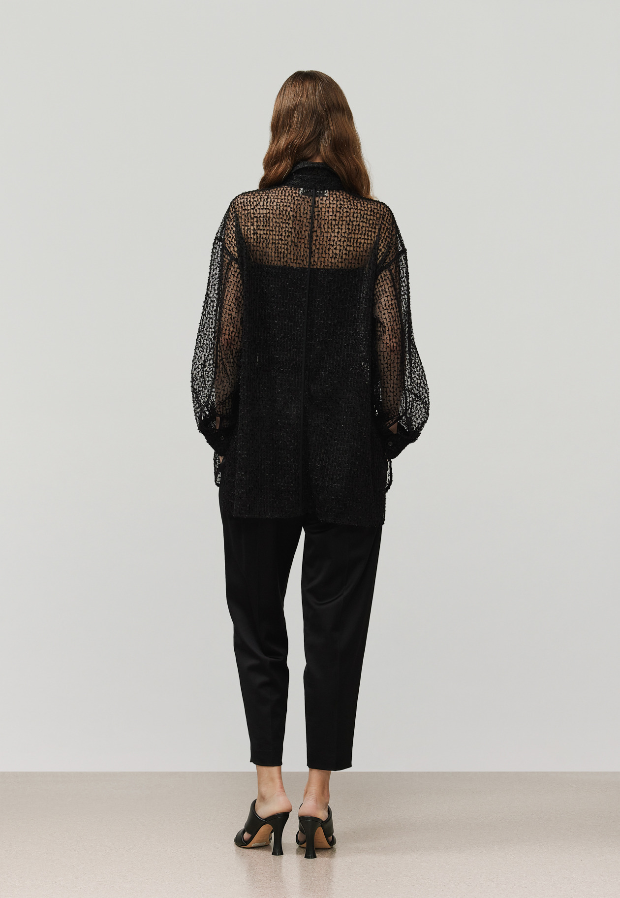 TULLE EMBROIDERY SHIRT 詳細画像 Black 3