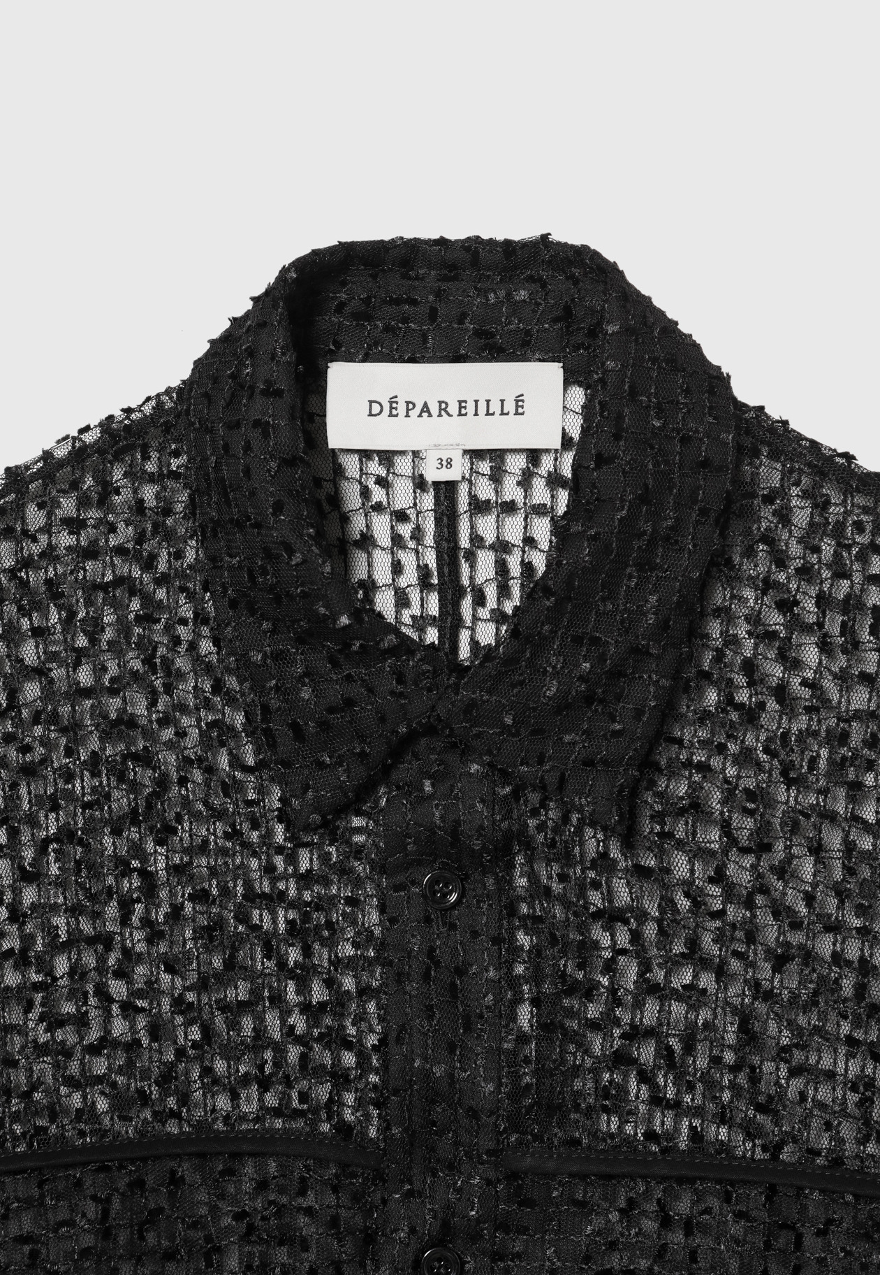 TULLE EMBROIDERY SHIRT 詳細画像 Black 8