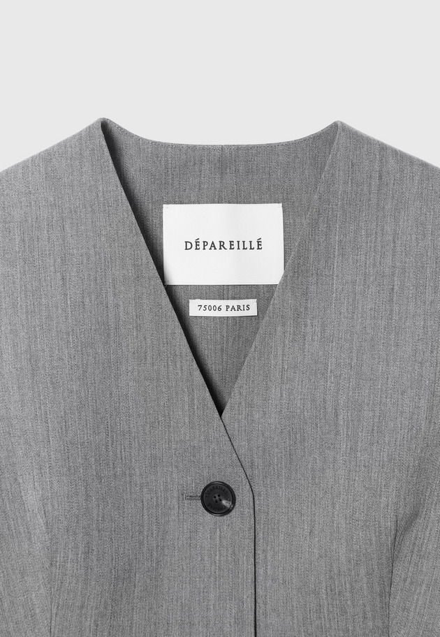 WOOL DOESKIN GILET / ウールドスキンジレ 詳細画像 Gray 3