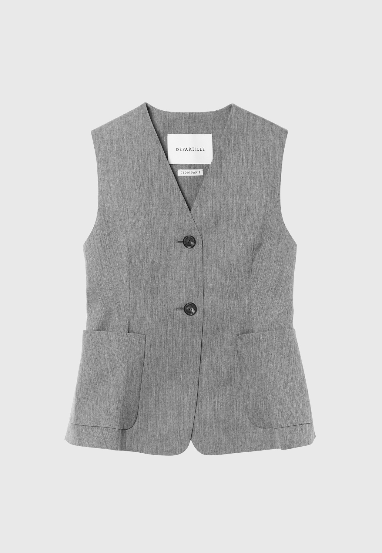 WOOL DOESKIN GILET / ウールドスキンジレ 詳細画像 Gray 1