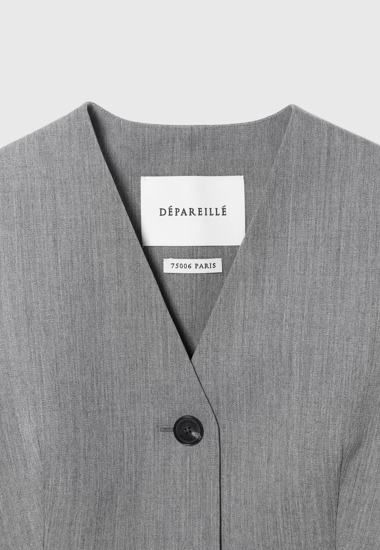 WOOL DOESKIN GILET / ウールドスキンジレ 詳細画像 Gray 3