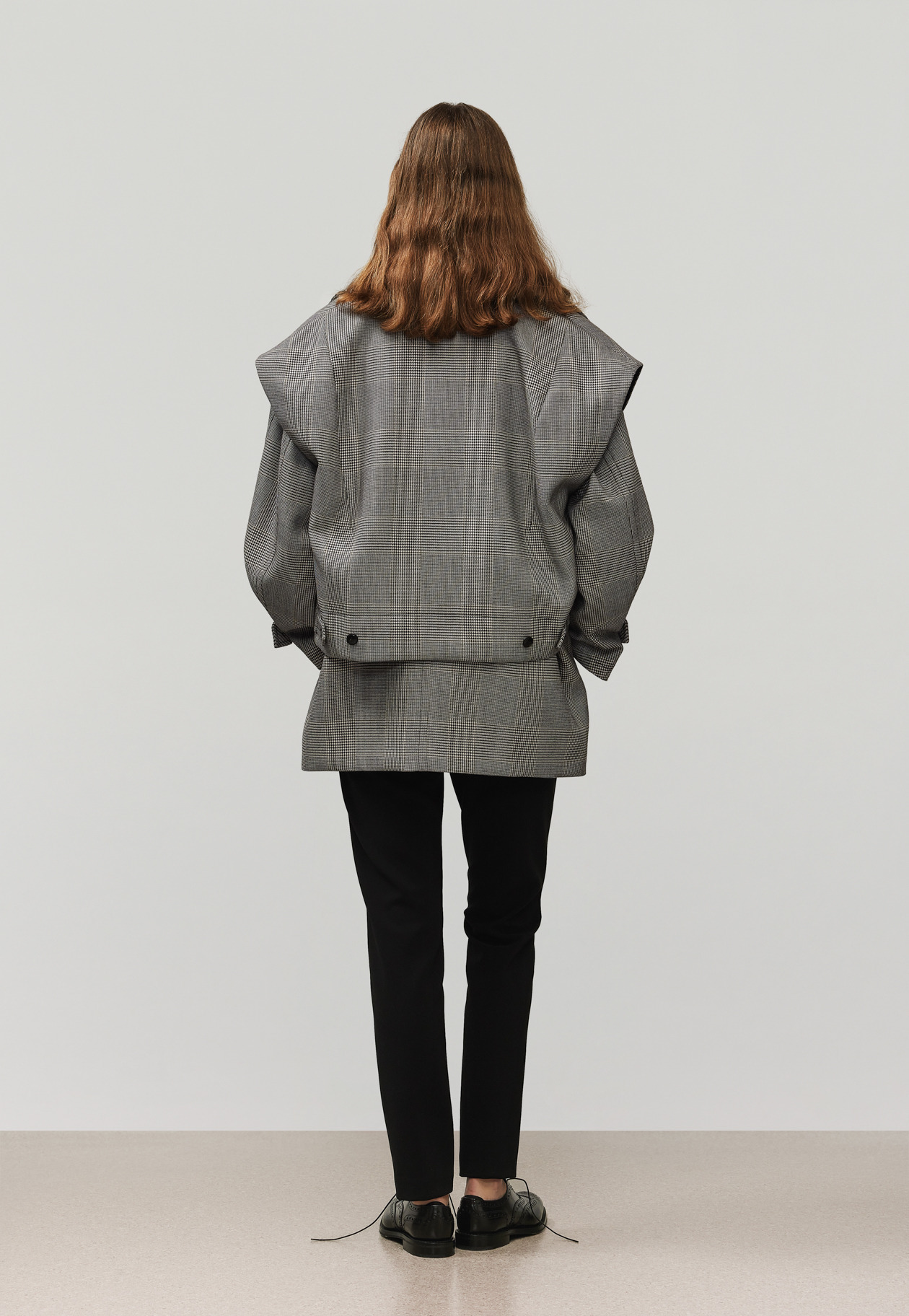 GLEN CHECK GILLET / グレンチェックジレ 詳細画像 Gray 3