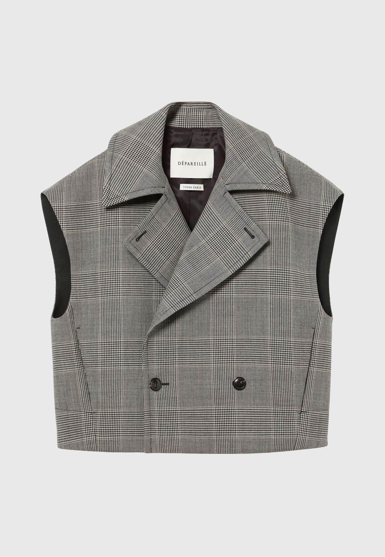GLEN CHECK GILLET / グレンチェックジレ 詳細画像 Gray 5