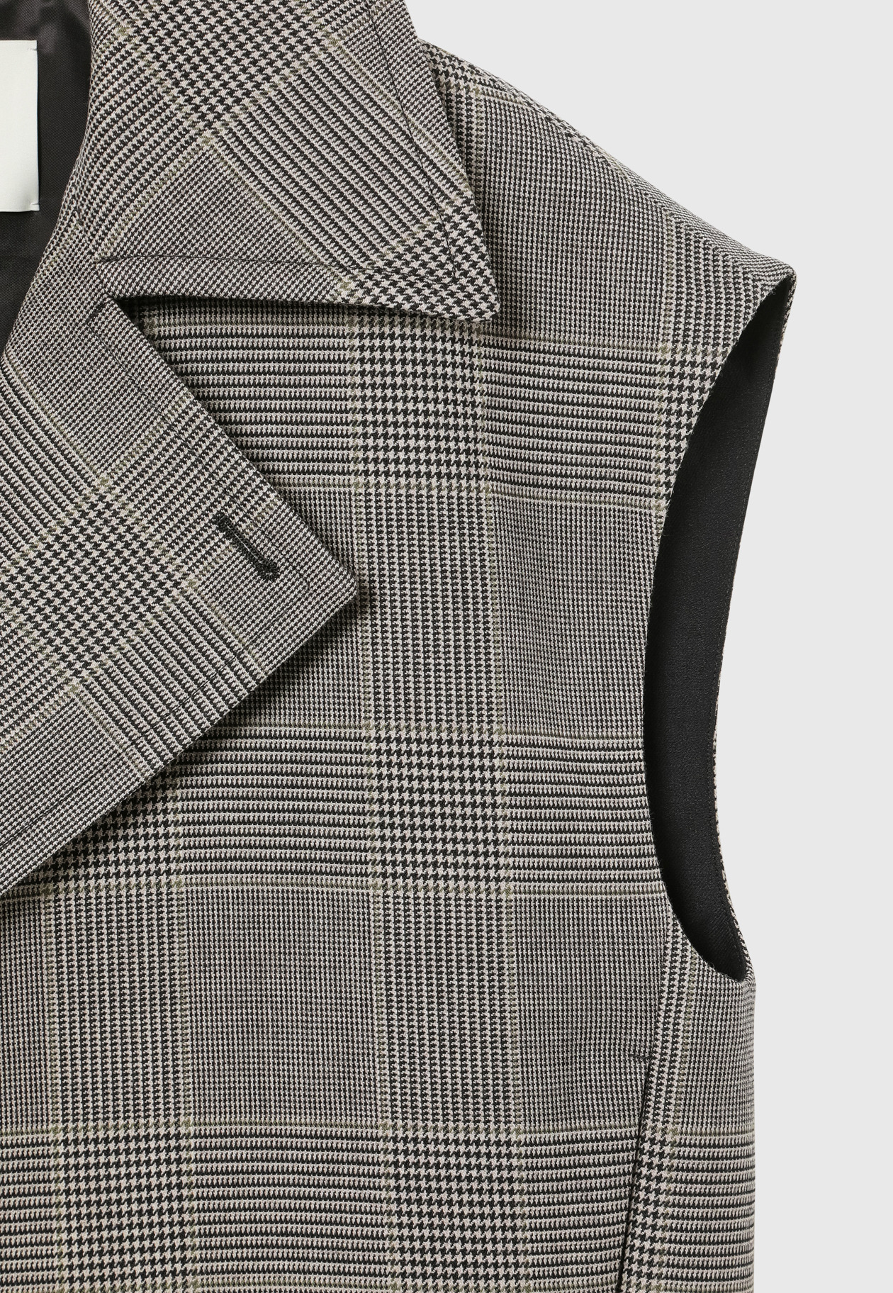 GLEN CHECK GILLET / グレンチェックジレ 詳細画像 Gray 8