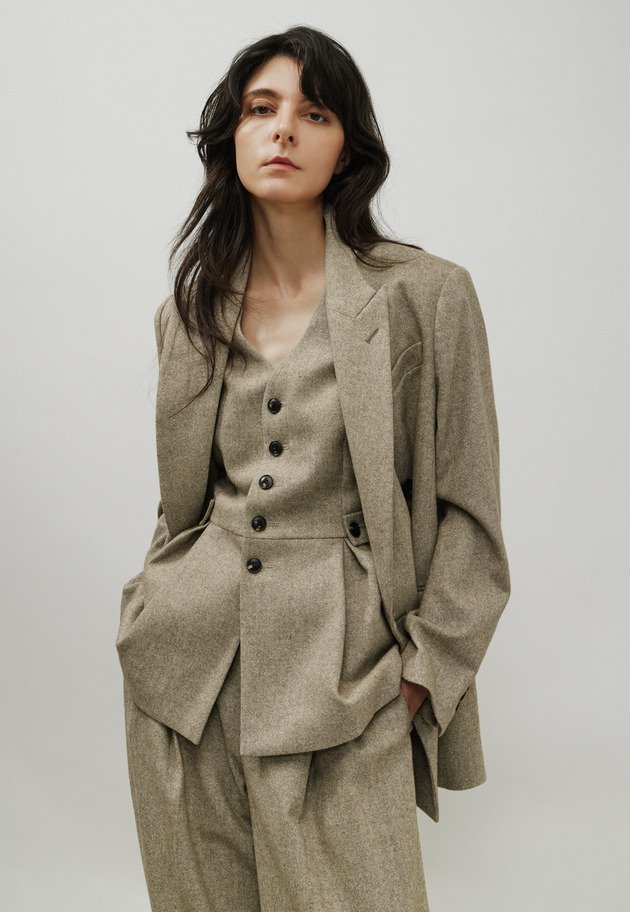 NEP WOOL GILET / ネップウールジレ 詳細画像 Beige 4
