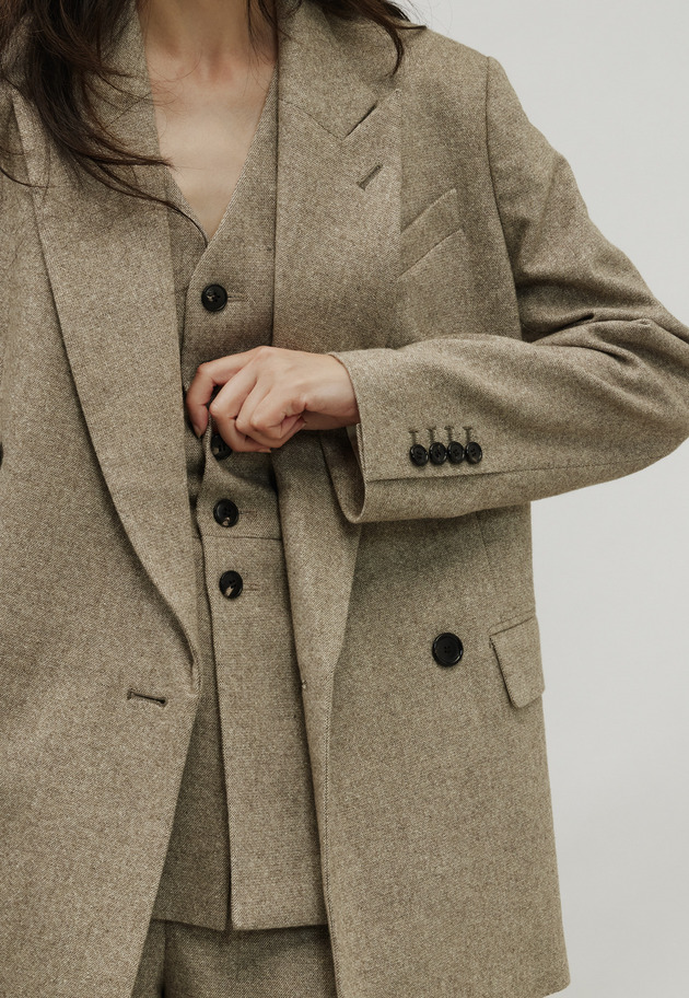 NEP WOOL GILET / ネップウールジレ 詳細画像 Beige 6