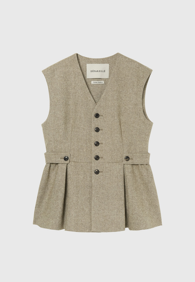 NEP WOOL GILET / ネップウールジレ 詳細画像 Beige 7