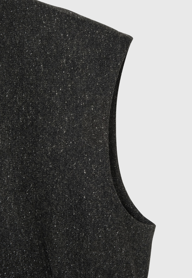 NEP WOOL GILET / ネップウールジレ 詳細画像 Black 7