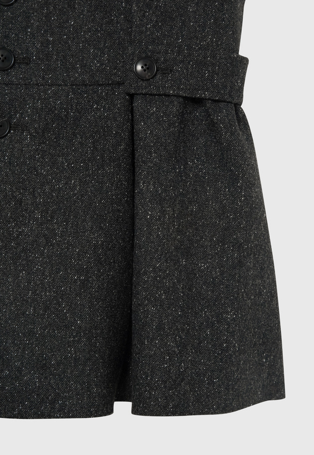 NEP WOOL GILET / ネップウールジレ 詳細画像 Black 8