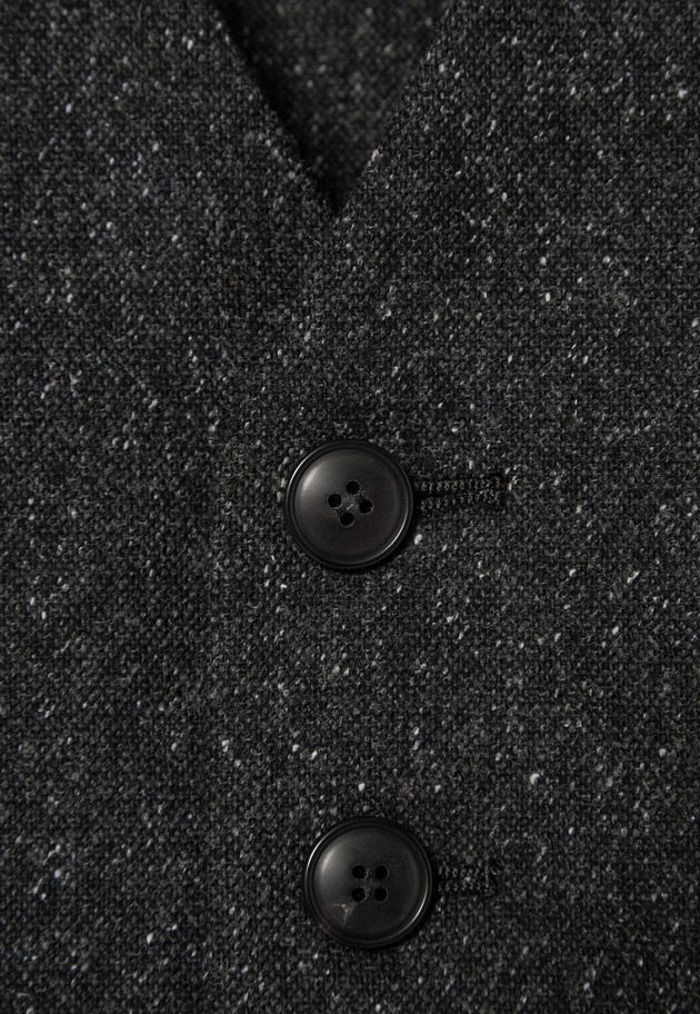 NEP WOOL GILET / ネップウールジレ 詳細画像 Black 9